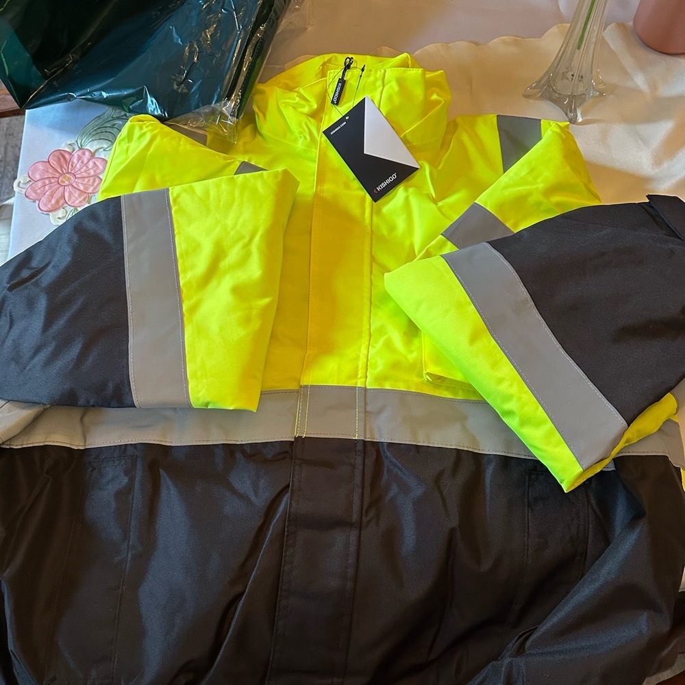 High-Visibility Yellow and Black Jacket